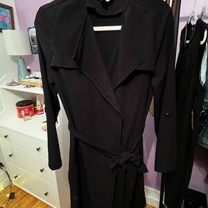 H&M Black Dress with Pleated Detail